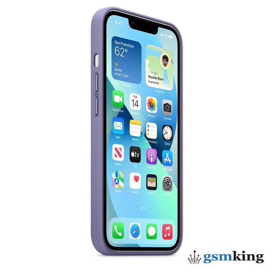 Apple Leather Case with MagSafe iPhone 13 Wisteria «Сиреневая глициния» MM163ZE/A
