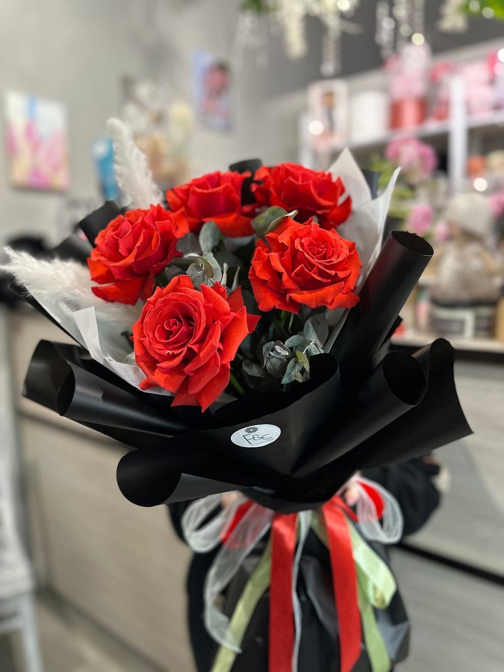 Розы в стильном черном оформление ❤️🌹🖤