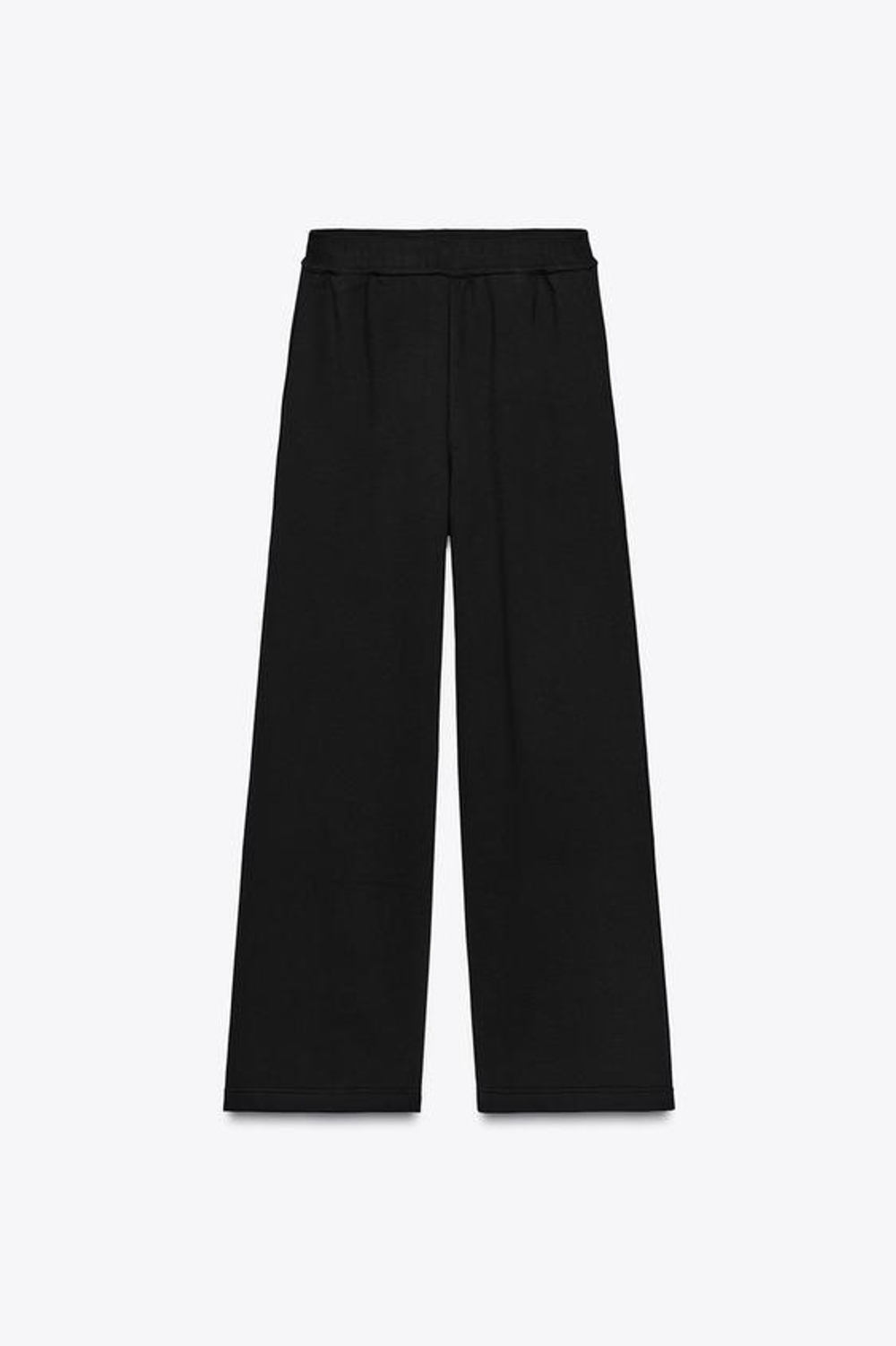 ZARA БАЗОВЫЕ БРЮКИ ИЗ МЯГКОЙ ТКАНИ, ЧЕРНЫЙ