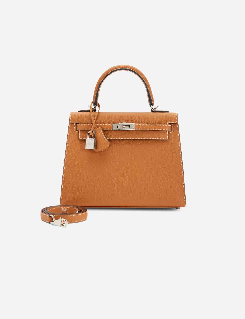 Сумка Hermes Epsom Kelly 25 Palladium Hardware "Gold"