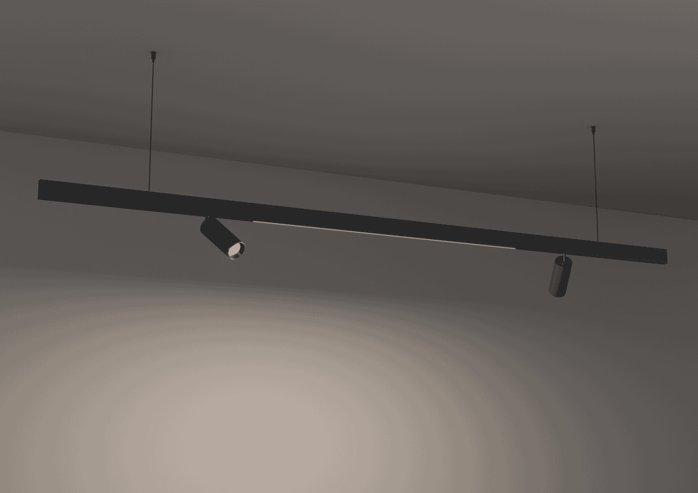 Шинопровод магнитный двусторонний Crystal Lux CLT 0.126 01 L2000 BL