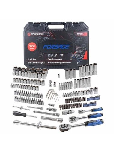 Набор инструментов 172пр. 1/4'', 3/8'', 1/2''(6гр.)(4-32мм) Forsage F-41723-5