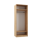 МС Мадера Шкаф ШМ2 800*2100*520 (корпус лдсп дуб крафт золотой, фасады лдсп белый)