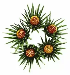 Украшение для горок рождественских "Венок" (052-80)