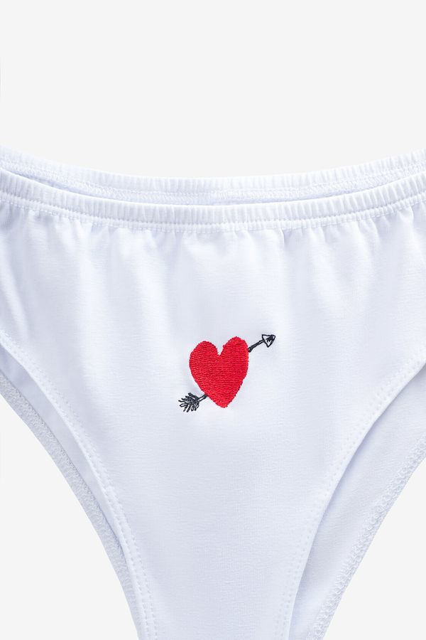Хлопковые трусики «Heart» Белые - фото 2