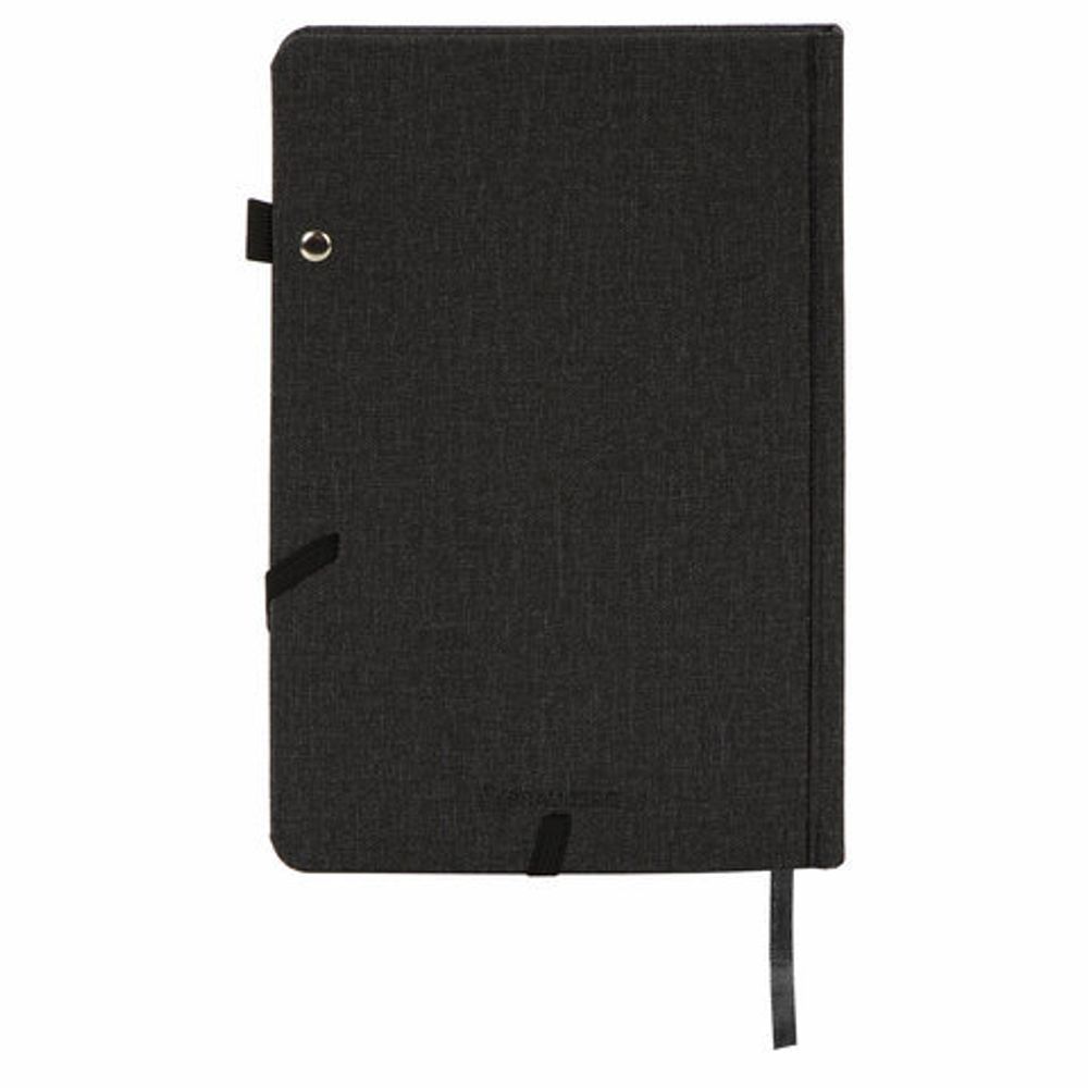 Ежедневник недатированный А5 138x213 мм BRAUBERG "Finest" под кожу, резинка, 136 л., черный, 111869