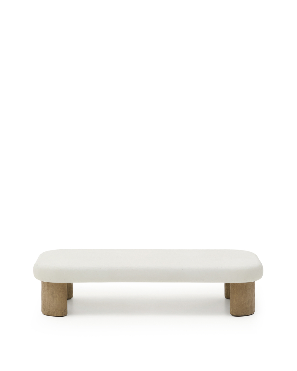 Журнальный столик Labra из цемента и акации 140 x 70 см