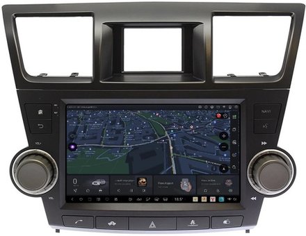 Магнитола для Toyota Highlander 2 2007-2013 XU40 - Carmedia OL-9431-2 (кнопки + крутилки) QLed+2K, Android 13, UIS7870 (DUDU7), CarPlay, SIM-слот