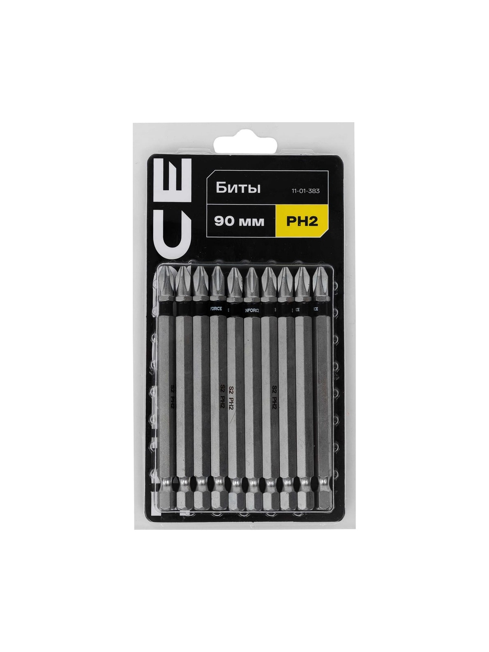 Биты РН2x90, сталь S2, 10шт Inforce 11-01-383
