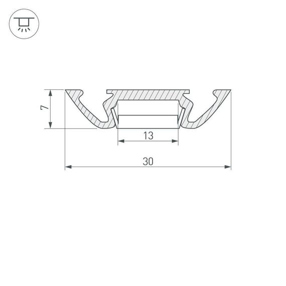 Профиль Arlight PHS-A-2000 ANOD 013215
