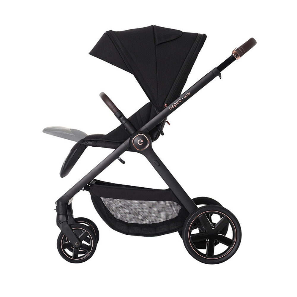 Детская коляска 3 в 1 Espiro Only 2025 и автокресло Pi Black 410 stylish black/Чёрный (Black 110)