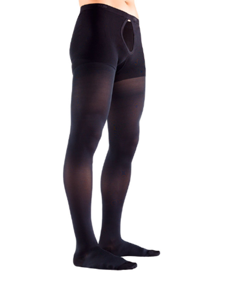 Трикотаж мед. компр. (колготки для мужчин) 124 (XXL , черный, 2 класс)