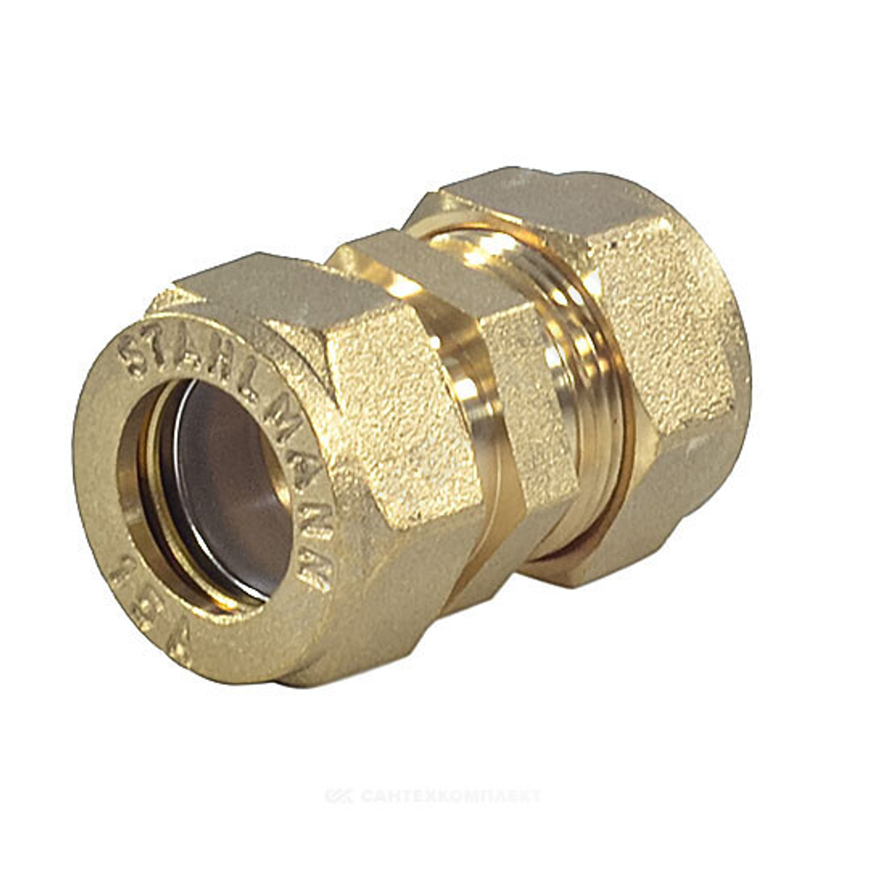 Муфта латунь 15A обжим STAHLMANN SSWL15/150BEF