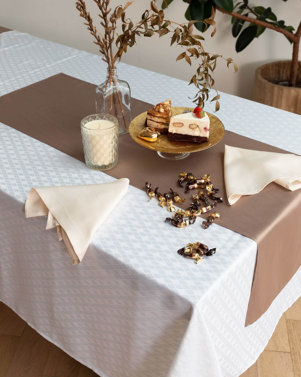 Скатерть 140х180 Sofi De MarkO Катрин белая