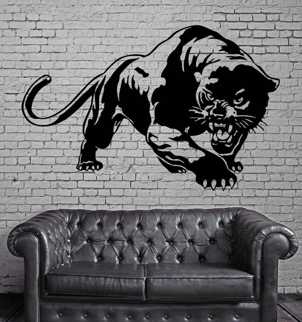 LazerVorota-Декоративное панно на стену из металла " Черная Пантера"
