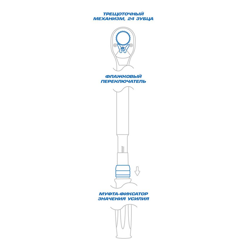 KING TONY (34662-1DG) Динамометрический ключ серии "EXACT", 3/4", 100-600 Hм