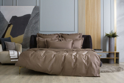 Простыня на резинке 140х200x40 German Grass Brownie Allure коричневая