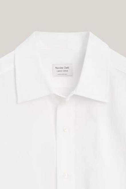 Massimo Dutti Длинная драпированная рубашка из 100% хлопка - Limited Edition, белый