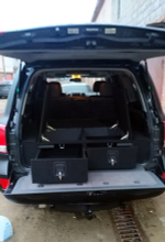 Органайзер в багажник для Toyota Land Cruiser 200 (2 выдвижных ящика с замками, спальник)