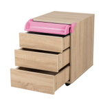 Тумба Дэми на колёсиках с 3 ящиками и органайзером для канцелярии (ТУВ.08)