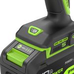 Дрель-шуруповерт акк. Greenworks DD560, 24V, б/щет, 30/60 Нм,13мм, Anti-kickback,1х4Ач,ЗУ,кор (3708407CUB)