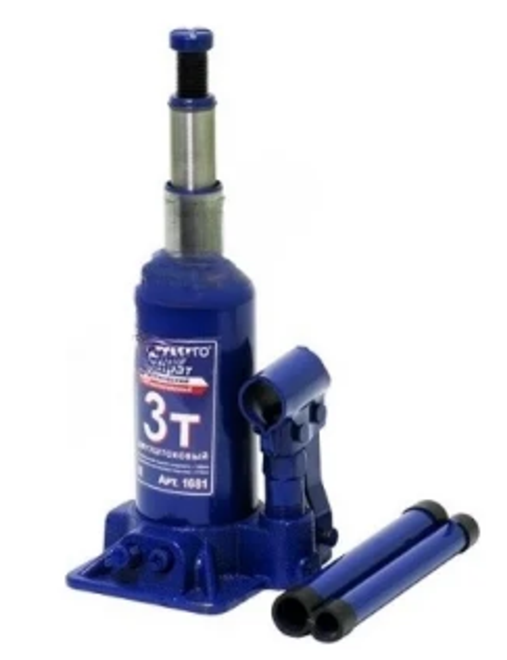 Домкрат гидравлический телескопический  3,0т h=168-418мм 2-хштоковый МаякАвто 1681