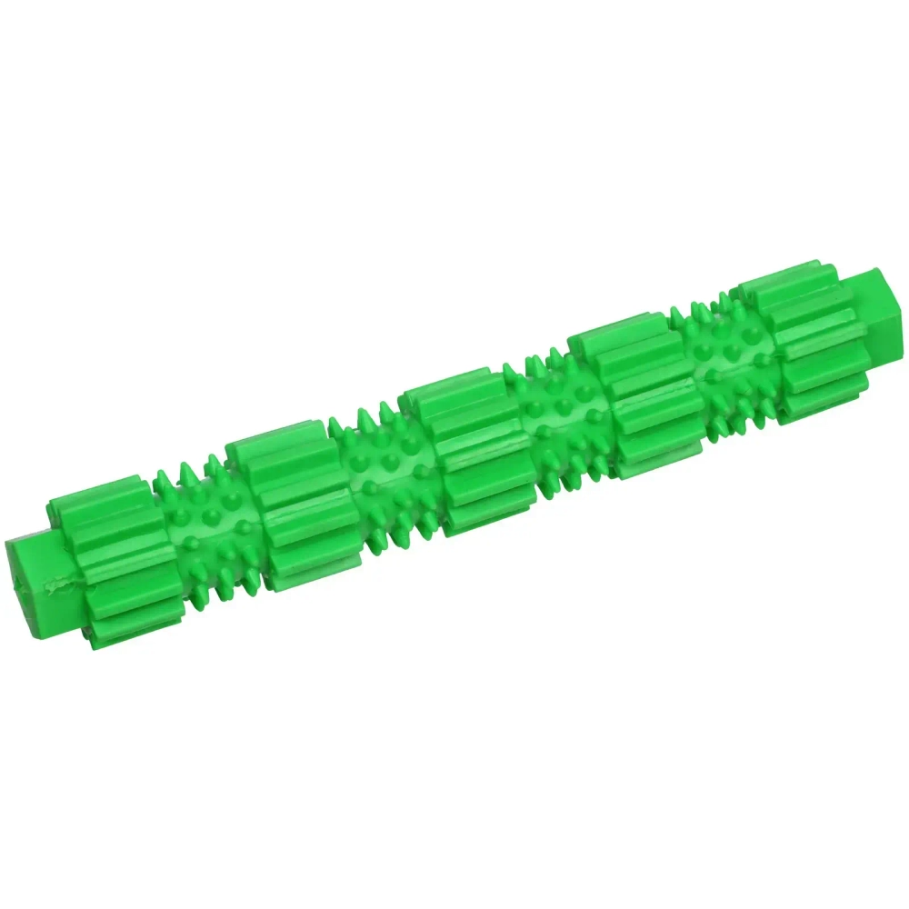 Игрушка рельефная для средних и крупных пород собак «Палочка», цвет зеленый, 22,7*3,5см