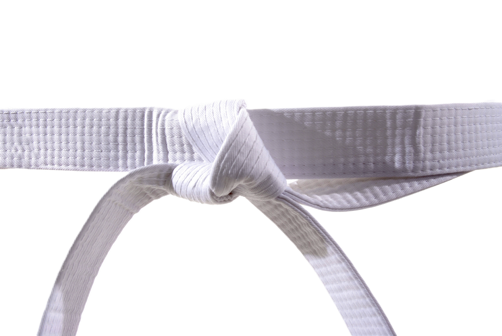 Пояс для тхэквондо ProfSport без вышивки (4 см) белый