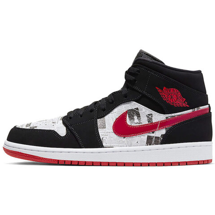 Кроссовки Air Jordan 1 Mid SE Newspaper Air Times