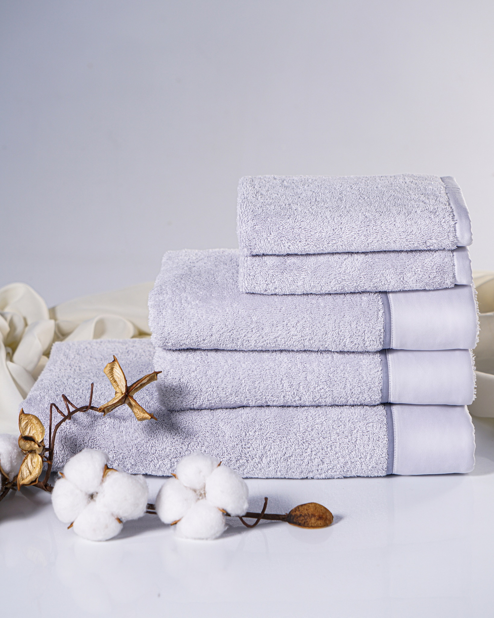 Набор полотенец 3шт Claire Batiste Atelier Brise мягкий сизо-серый