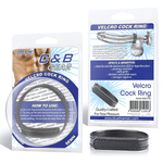Кольцо на пенис из искусственной кожи на липучке VELCRO COCK RING - 5 см. (Цвет: черный)