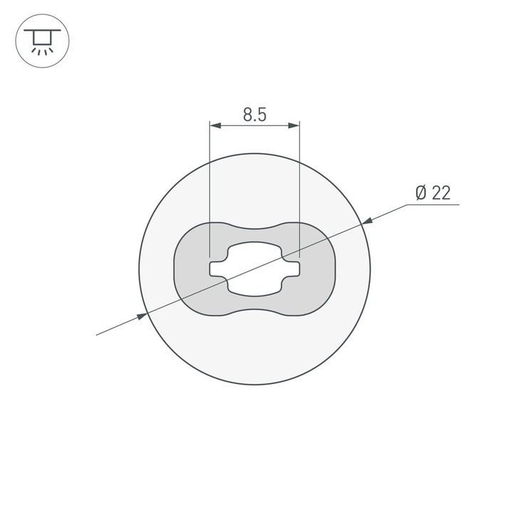 Профиль Arlight WPH-Flex-D22-360Deg-S8-5M White 045847