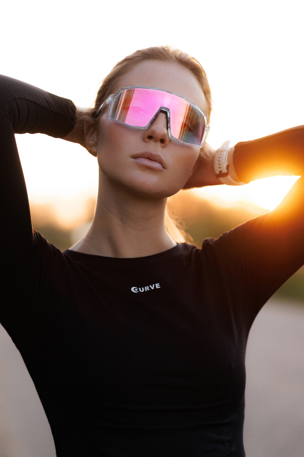 Очки S&C YOUCAN Photochromic Pink mirror, Shinny crystal