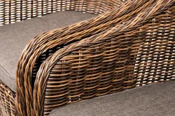 "Равенна" лаунж-зона из искусственного ротанга, цвет коричневый