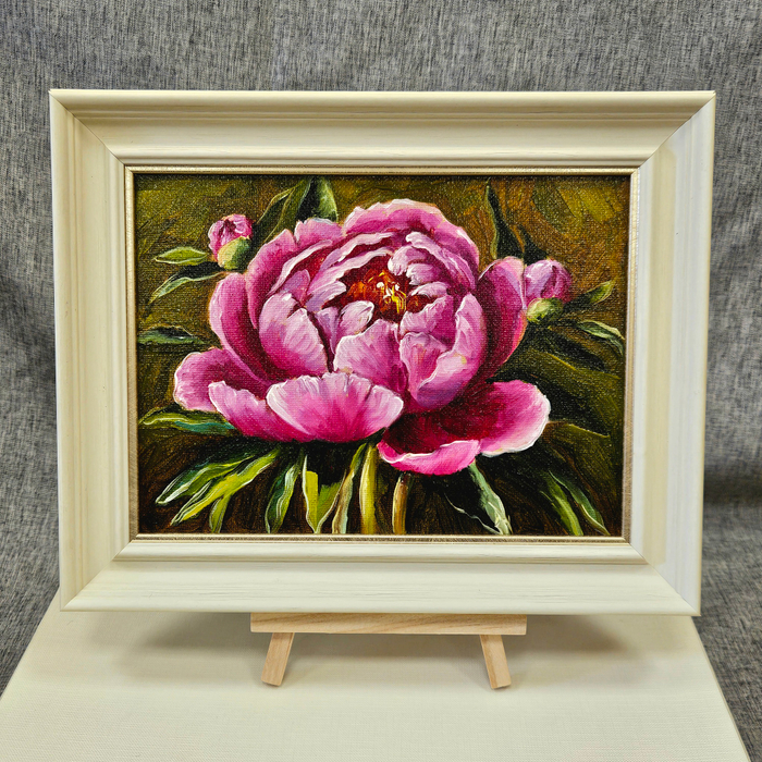 Картина "Пион" 15х20