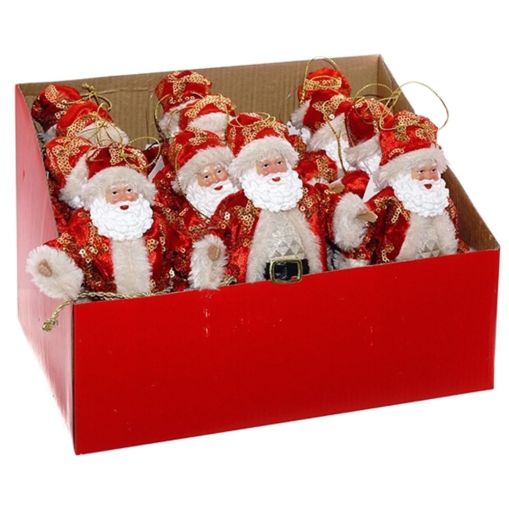 GAEM Украшение новогоднее "Дед Мороз" (блок 12 шт), L9 W4 H16 см, 2в.