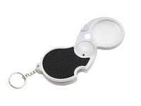 Лупа 6901 (брелок, диам.45мм, 4х, LED подсветка)