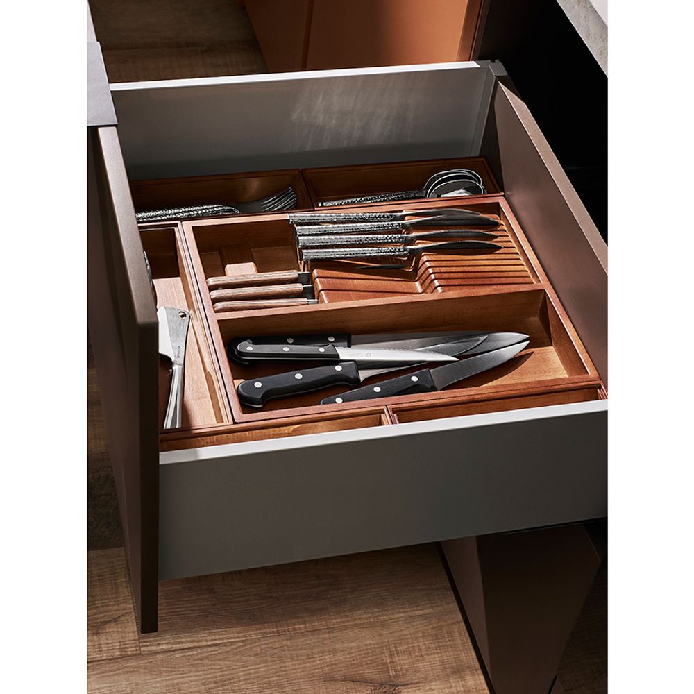 Органайзер для столовых приборов с держателем для ножей Bambox, 30х38 см