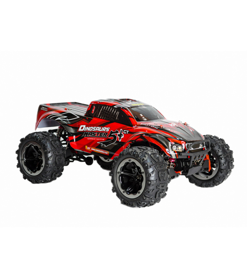 Радиоуправляемый монстр Remo Hobby Dinosaurs Master Brushless UPGRADE PLUS красный 4WD 2.4G 1/8 RTR