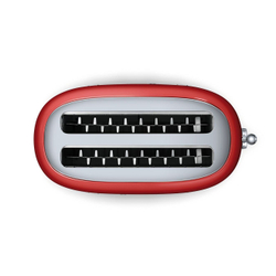 Тостер Smeg Стиль 50-х годов для 4 тостов красный Италия фото сверху