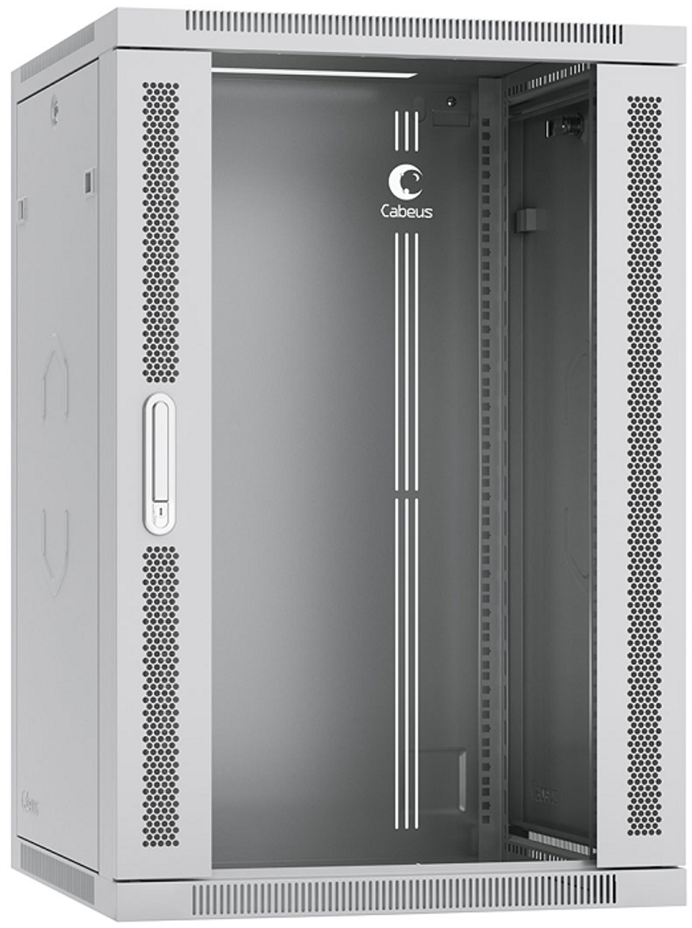 Шкаф настенный 19", 18U Cabeus SH-05F-18U60/35-R