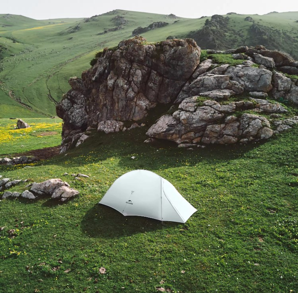Палатка Naturehike Cloud Up UL Si 2-местная, алюминиевый каркас, серая, артикул CNK2450WS017-G2