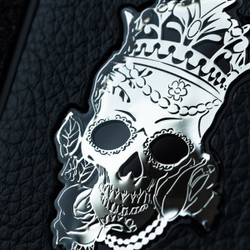 Дизайнерский чехол iPhone Princess Calavera Euphoria HM Premium натуральная кожа ювелирный сплав