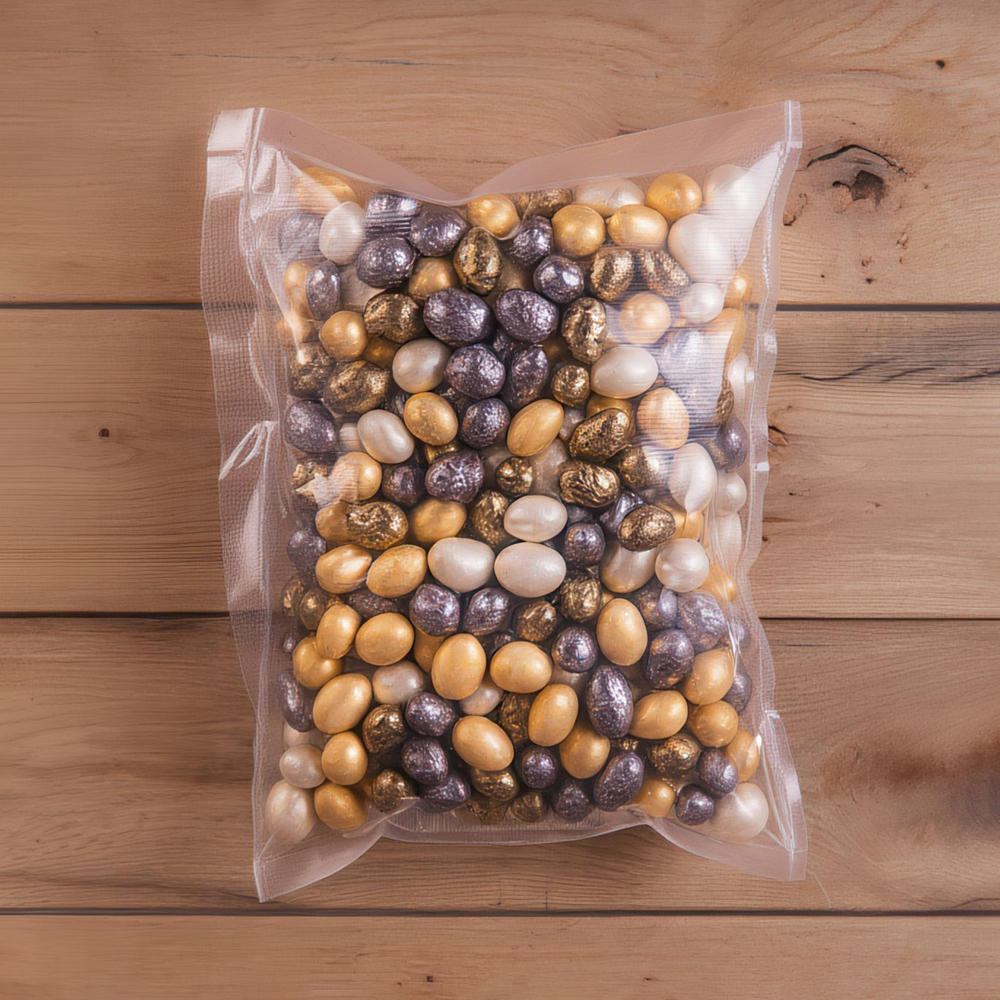 Драже шоколадное с арахисом «Яички перламутр» 0,5 кг