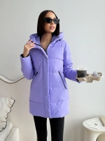 Куртка весенняя удлиненная с капюшоном