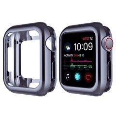 Силиконовый чехол Gloss Case для Apple Watch 40 мм (Серый металлик)