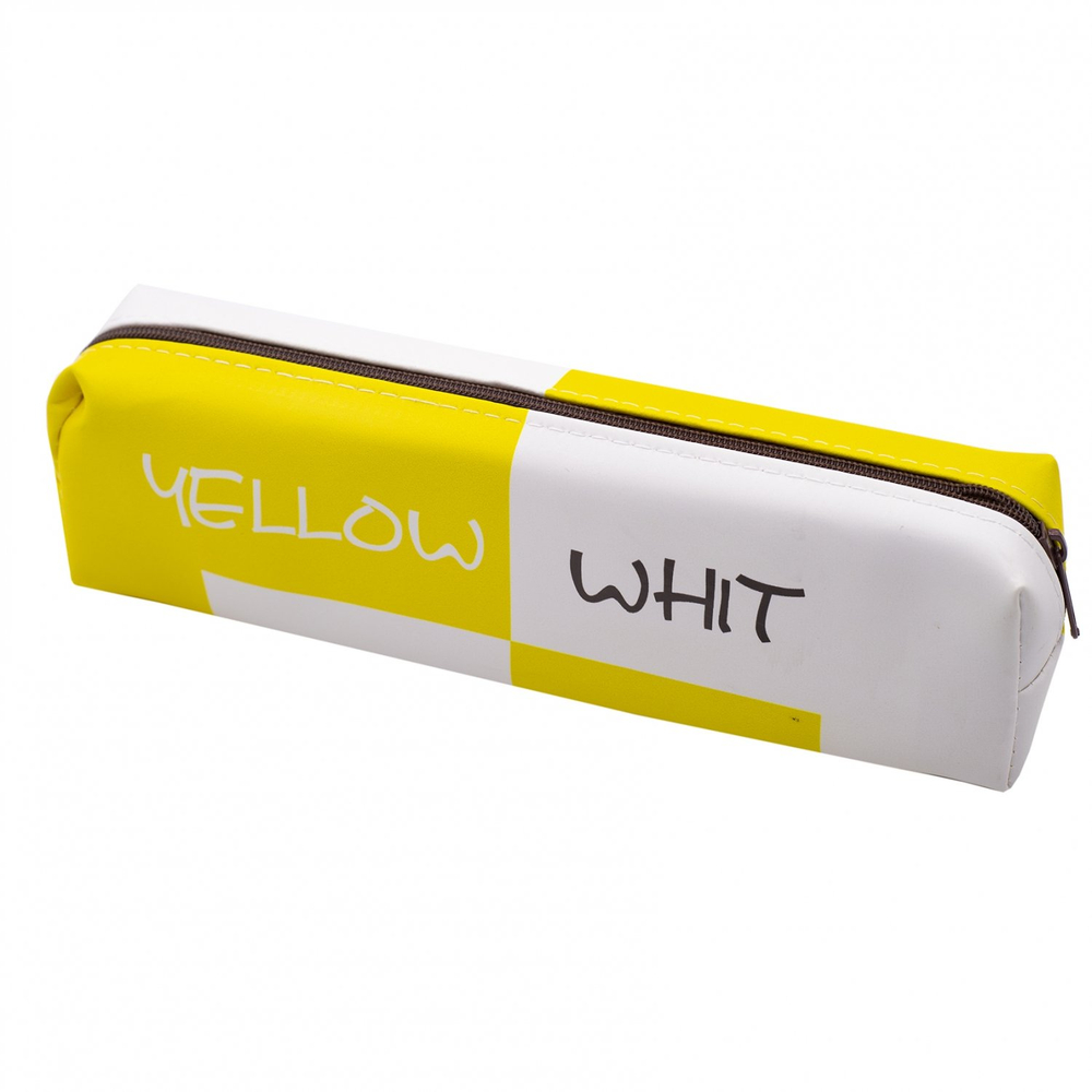 Пенал - косметичка Alingar, ПВХ, молния, 60 х 210 мм, "4 color", микс (черный,желтый,голубой, розовый), надпись WITH