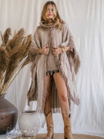 Burning Man пальто-пончо (кофе)