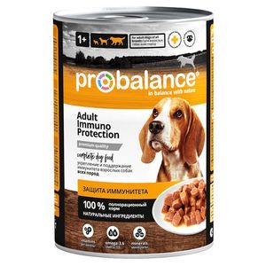 Консервы Probalance Adult Immuno Protection для собак, защита иммунитета, с говядиной