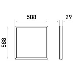 Светильник светодиодный ЭРА SPO-14-38-4K-BL 38Вт 4000К 3600Лм IP40 588x588 матовый черный грильято